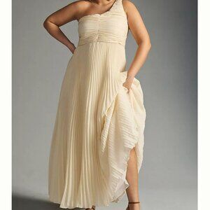 Anthropologie Pleated One-shoulder Dress